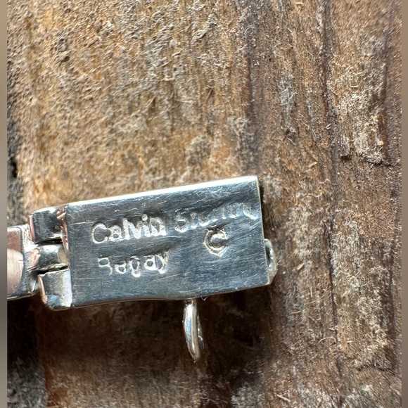 Calvin Begay Multicolor Sterling Silver Bracelet - Picture 6 of 6